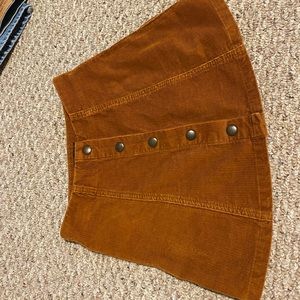 TopShop brown corduroy mini skirt